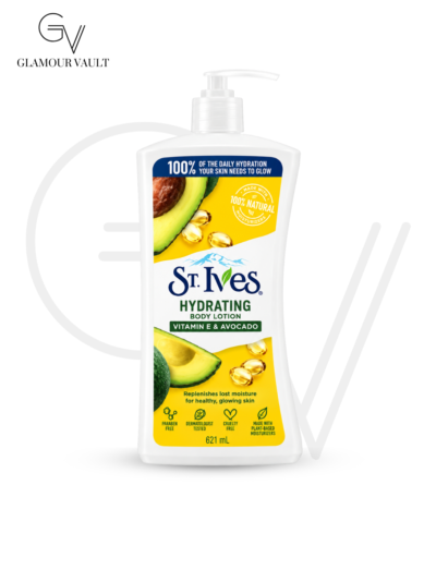 ST. IVES HYDRATING BODY LOTION MOISTURIZER FOR DRY SKIN VITAMIN E & AVOCADO – 621 ml