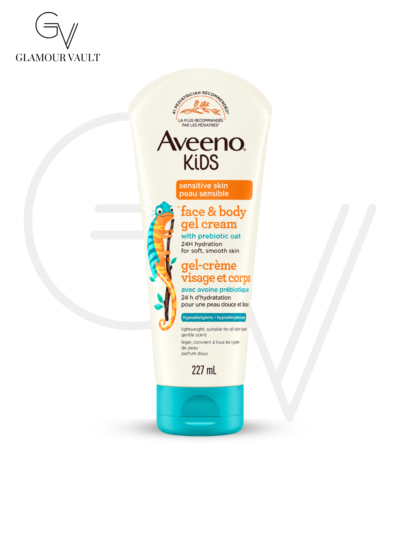 AVEENO KIDS SENSITIVE SKIN FACE & BODY GEL CREAM WITH PREBIOTIC OAT – 227 ml