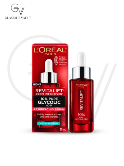 L’ORÉAL PARIS REVITALIFT DERM INTENSIVES 10% PURE GLYCOLIC ACID RESURFACING SERUM – 30ML