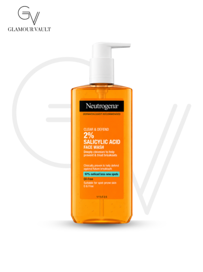NEUTROGENA CLEAR & DEFEND 2% SALICYLIC ACID FACE WASH 200 ml